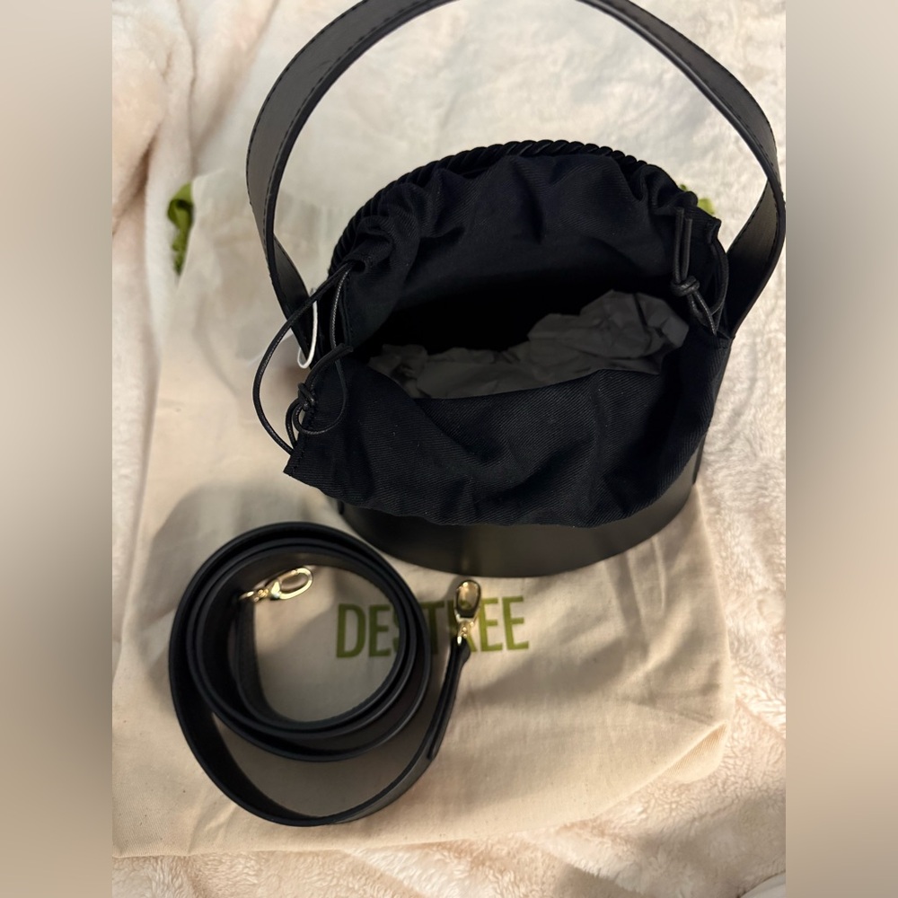 Destree BLACK LEATHER BAG WITH PASSEMENTERIE DETAIL - Picture 6 of 7